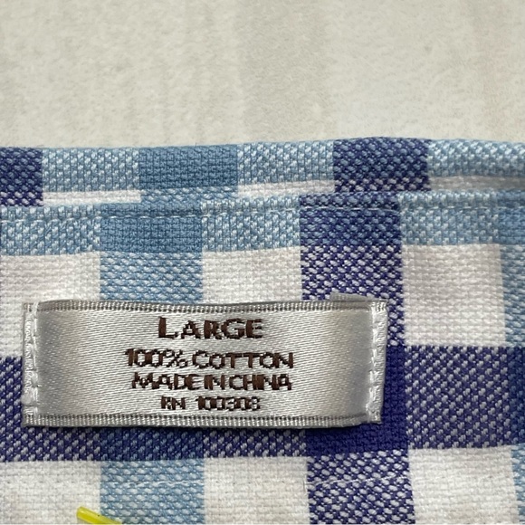 Peter Millar blue checkered short sleeve button L - Picture 2 of 4
